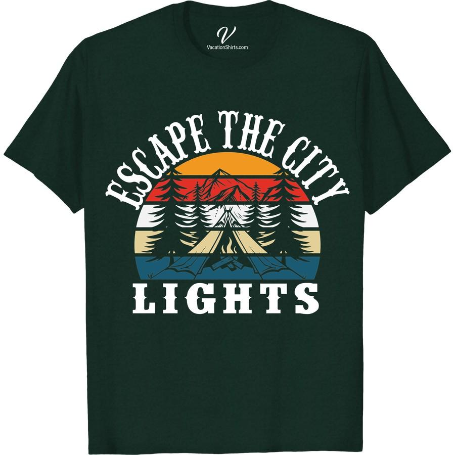 Adventure Awaits: Escape the City Lights Scenic T-Shirt Unveil your wanderlust spirit with our Adventure Awaits Escape T-Shirt. Perfect as an Adventure Travel Apparel, this Vacation Scenic T-shirt captures the essence of a City Lights Escape Tee. It's more than an Outdoor Adventure T-shirt; it's your ultimate Road Trip T-shirt, embodying the call of nature and evoking your escapism adventure dreams.
