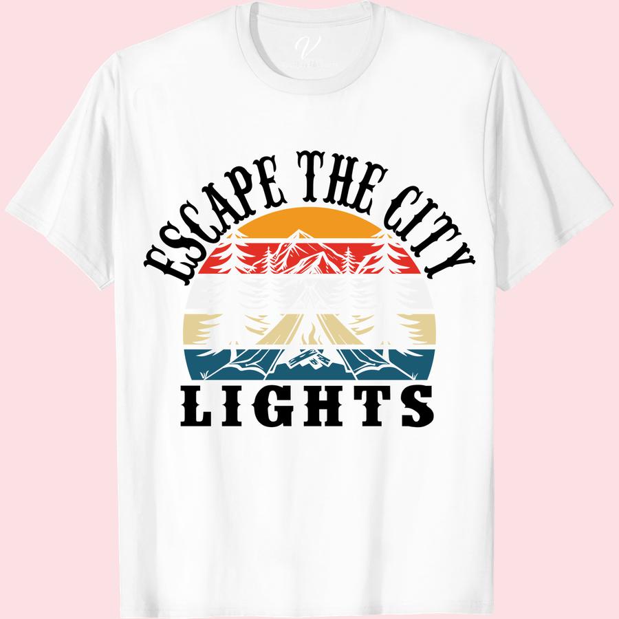 Adventure Awaits: Escape the City Lights Scenic T-Shirt Unveil your wanderlust spirit with our Adventure Awaits Escape T-Shirt. Perfect as an Adventure Travel Apparel, this Vacation Scenic T-shirt captures the essence of a City Lights Escape Tee. It's more than an Outdoor Adventure T-shirt; it's your ultimate Road Trip T-shirt, embodying the call of nature and evoking your escapism adventure dreams.