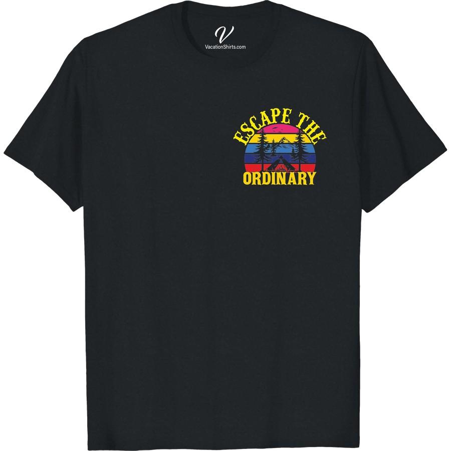 Mountain Adventure Tee – Escape the Ordinary, Explore in Style! Discover the thrill of the great outdoors with our 'Mountain Adventure Tee'. This 'Escape the Ordinary T-Shirt' is the perfect 'Adventure Vacation Shirt' - stylish yet practical for your 'Mountain Hiking'. Wear the 'Adventure Seeker Tee' and 'Explore Outdoors in Style'. Your adventure awaits.