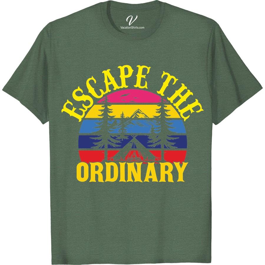 Mountain Adventure Tee – Escape the Ordinary, Explore in Style! Discover the thrill of the great outdoors with our 'Mountain Adventure Tee'. This 'Escape the Ordinary T-Shirt' is the perfect 'Adventure Vacation Shirt' - stylish yet practical for your 'Mountain Hiking'. Wear the 'Adventure Seeker Tee' and 'Explore Outdoors in Style'. Your adventure awaits.
