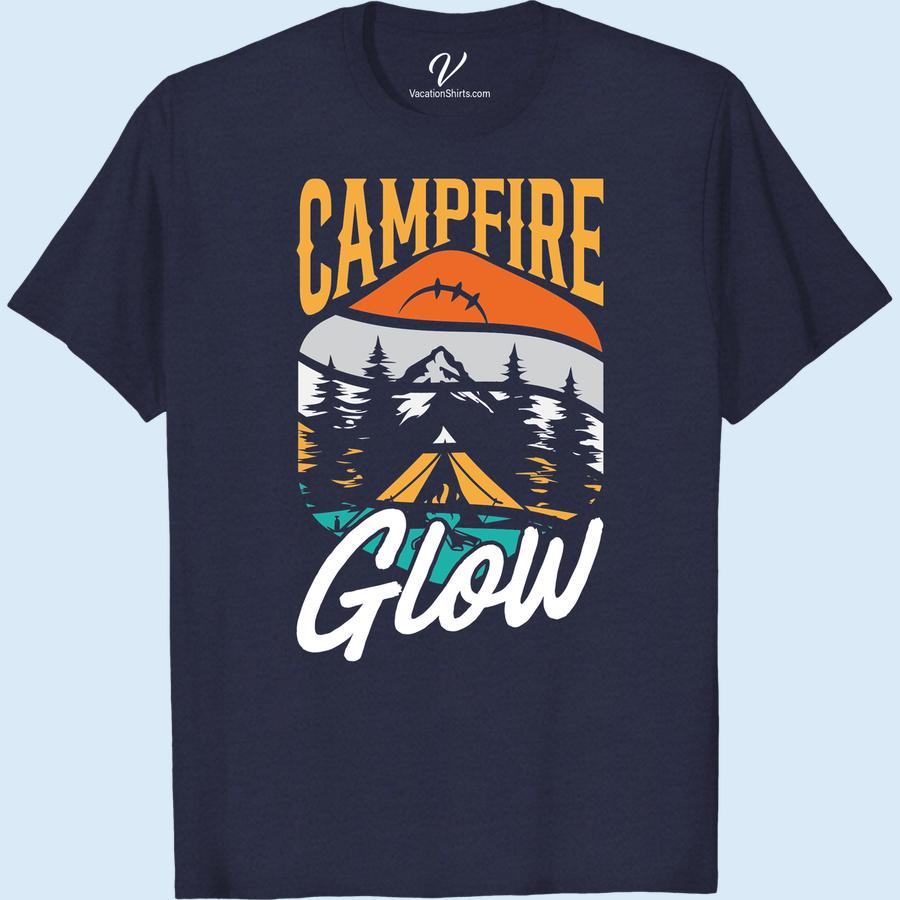 Campfire Adventure Tee - Vibrant Sunset, Forest & Mountain Design Experience the wilderness allure with our Campfire Adventure Tee! This outdoor adventure clothing, with its vibrant sunset, forest, and mountain design, is the perfect hiking T-shirt. Transform every journey into a vivid spectacle with this camping graphic tee. Nature-themed and wilderness-inspired adventure gear apparel just got chic!