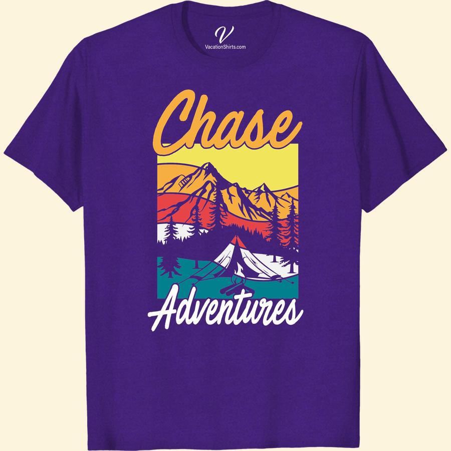Explore Adventure T-Shirt: Vibrant Mountain & Tent Design Discover the true spirit of exploration with our Adventure Explore T-Shirt! Flaunting a vibrant mountain print, a whimsical tent design, and breathtaking wilderness scenery, this trendy camping vacation shirt is perfect for your next outdoor escapade. Unleash your hiking adventure with style!