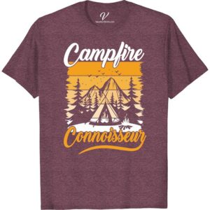 Outdoor Adventure Tee: Campfire Connoisseur Wilderness Design Illuminate your outdoor adventures with our 'Campfire Connoisseur' Wilderness Design T-Shirt. The perfect combination of comfort & style for your camping trips. Our Adventure Clothing captures the spirit of nature lovers ensuring a great addition to your wilderness adventure gear. Perfect for all hiking & outdoor explorers. Embrace Casual outdoor wear at its best.