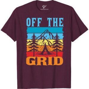 Adventure Outdoor Off the Grid T-Shirt - Mountains & Campfire Vibes Venture into the wilderness with our Off Grid Adventure Wear! Outfitting you with Mountain and Campfire Tees and Vacation Outdoor T-Shirts, we're the go-to for Adventure Outdoor Attire. Embrace the Campfire Vibes Clothing for unforgettable experiences. Enhance your outdoor adventure with our Mountain Theme T-shirts and Camping Adventure Apparel.