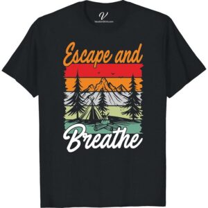 Vacation Tee: Escape & Breathe - Adventure-Ready Nature Design Experience a breath of fresh air with our Escape & Breathe Adventure-Ready Nature Design vacation shirt. This Adventure Vacation Tee embodies freedom and exploration, encapsulating your wanderlust. Order your Vacation T-Shirt Online and embrace Nature Inspired Vacation Shirt designed for your next big escape. Adventure-Ready Travel Tee just a click away!