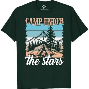 Outdoor Adventure Tee - Camp Under the Stars Scenic Design Escape into the wilderness with our Outdoor Adventure Shirt - the Camp Under the Stars Scenic Design Tee. Perfect for every nature lover, this camping T-shirt is a must-have hiking apparel. Let our starlit campsite apparel captivate your outdoor enthusiast spirit. Adventure gear T-Shirt - your ideal wilderness graphic tee.