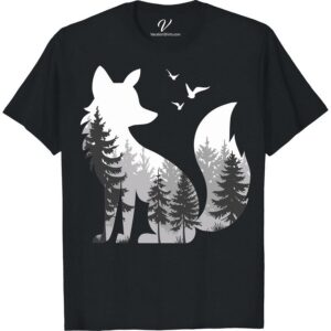 Nature Lover's Fox Forest Tee - Adventure Awaits In Style Immerse yourself in nature with our Fox Forest Tee — the latest trendy adventure clothing line. Proudly showcase your love for the outdoors with this uniquely designed Nature Lover's T-Shirt, crafted for easy forest adventures and stylish wilderness exploration. Welcome to outdoorsy apparel that speaks to the wildlife lover in you. Adventure awaits in style!