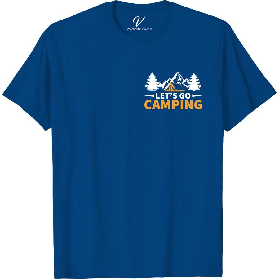 Camping Adventure Tee: Pine Trees, Mountains & Tent Design Shirt Embrace the thrill of the wilderness with our Camping Adventure T-Shirt. This nature lover tee, featuring pine trees, mountains, and a tent design, is the perfect hiking shirt. Our outdoor adventure t-shirt invites the mystery of exploration, making it the ultimate adventure apparel. The outdoor journey beckons!
