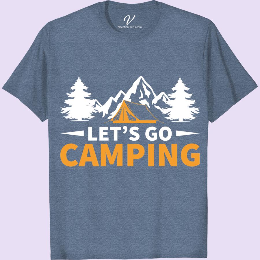 Camping Adventure Tee: Pine Trees, Mountains & Tent Design Shirt Embrace the thrill of the wilderness with our Camping Adventure T-Shirt. This nature lover tee, featuring pine trees, mountains, and a tent design, is the perfect hiking shirt. Our outdoor adventure t-shirt invites the mystery of exploration, making it the ultimate adventure apparel. The outdoor journey beckons!