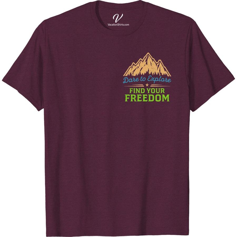Explore Adventure Tee – Mountain Design, Wanderlust Travel Shirt Embark on limitless escapades with our Explore Adventure Tee! This Mountain Design Shirt radiates the spirit of wanderlust. Perfect as hiking apparel or just a stylish outdoor exploration t-shirt, it's a must-have for all adventure seekers. Embrace the wilderness with this travel-themed clothing. Great for nomads and mountain enthusiasts alike.