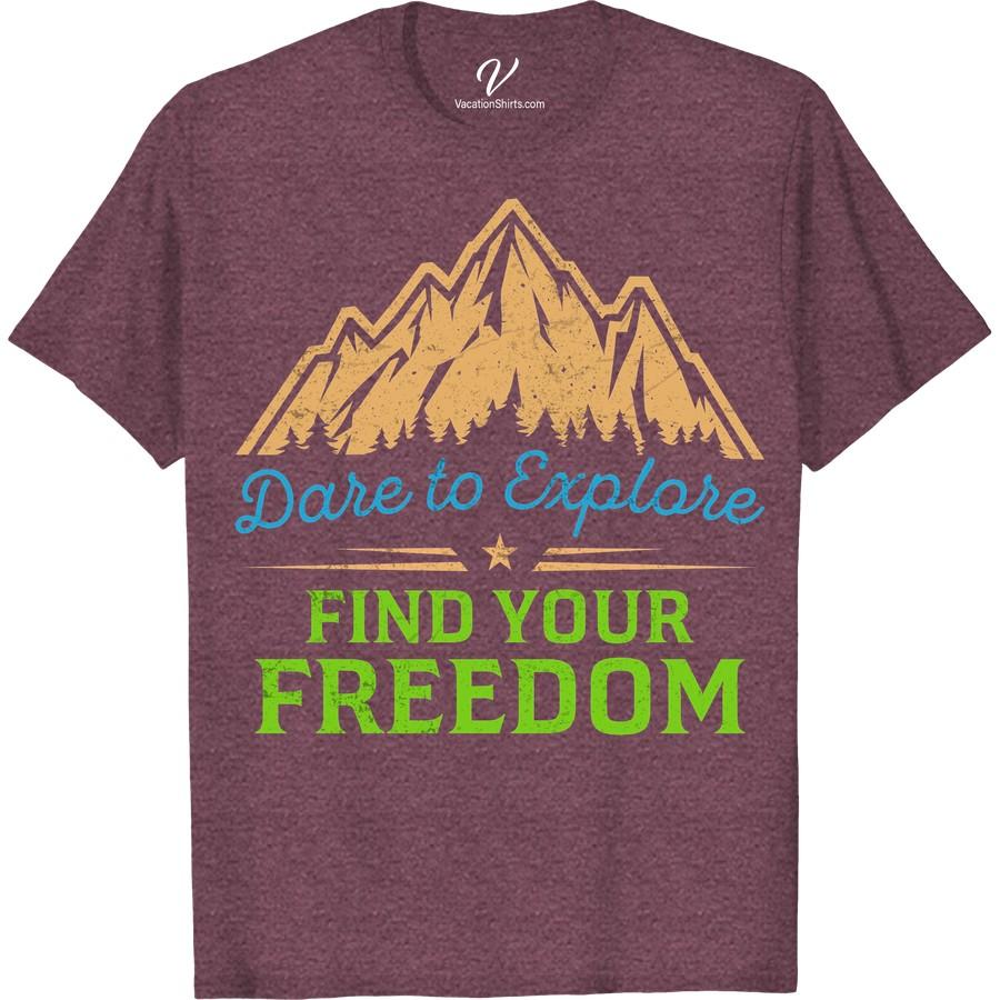 Explore Adventure Tee – Mountain Design, Wanderlust Travel Shirt Embark on limitless escapades with our Explore Adventure Tee! This Mountain Design Shirt radiates the spirit of wanderlust. Perfect as hiking apparel or just a stylish outdoor exploration t-shirt, it's a must-have for all adventure seekers. Embrace the wilderness with this travel-themed clothing. Great for nomads and mountain enthusiasts alike.