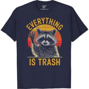 Raccoon Adventure Tee - Everything is Trash Retro Sunset Shirt  Embrace your playful side in our 'Raccoon Adventure Tee - Everything is Trash Retro Sunset Shirt'. Perfect as a humorous Animal Vacation T-Shirt and Cute Raccoon Apparel, this shirt is an adventure attire essential. Enjoy our Unisex Raccoon Shirt for a Wildlife Themed T-Shirt with a touch of humor. Step into your next journey with this Novelty Trash Tee and Retro Adventure T-Shirt.