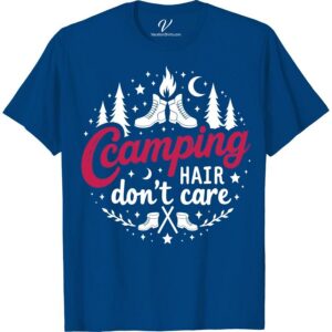 Camping Hair Don't Care T-Shirt – Adventure & Nature Lovers Tee  Unleash your wild side with our 'Camping Hair Don't Care T-Shirt'. Perfect for all camping T-shirt aficionados, adventure lovers, and nature enthusiasts. Celebrate the wilderness with this nature-inspired graphic tee. This camping-themed apparel is a must-have for every outdoor enthusiast's wardrobe. Happy camping!