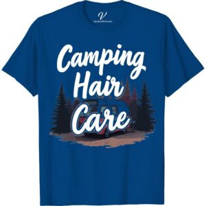 Camping T-Shirt: Vintage Camper & Pines - Funny Outdoor Apparel Showcase your outdoor-spirited humor with this 'Camping T-Shirt: Vintage Camper & Pines.' This funny camper shirt sports a retro van print integrated within nature-themed apparel, perfect for the enthusiast. Its nostalgic appeal makes it an essential vintage camping apparel item in any outdoor lover's wardrobe.