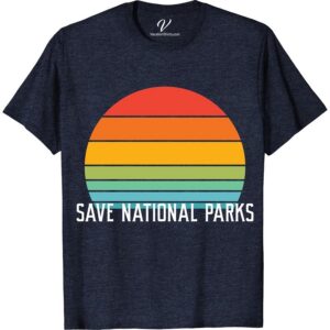 National Parks Tee: Retro Sunset Design, Support Nature Relish the glory of outdoor adventures with our National Parks T-Shirt featuring a captivating Retro Sunset Design Tee. Exude vintage vibes with this Forest Shirt, an ideal piece of Wilderness Apparel and Camping T-Shirt for nature lovers. Wear your Conservationist Clothing proudly!