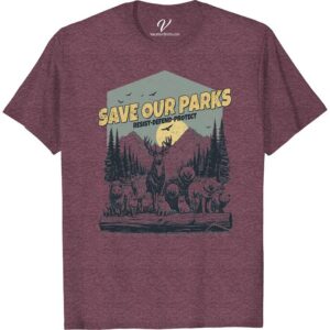 Nature Lover's Tee: Save Our Parks - Resist, Defend, Protect Stand tall in our Environmentally Conscious Apparel! Our Nature Lover T-Shirt, Save Our Parks Tee, is the perfect Eco-Friendly Vacation Wear. A must-have Outdoor Enthusiast Clothing, our Resist Defend Protect shirt is a statement Park Conservation T-Shirt. Opt for this Nature Defender Apparel and show your love for Wildness Preservation!