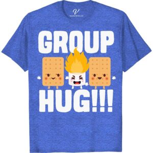 Embrace Vacation Vibes: Group Hug! T-Shirt – Fun Cartoon Design  Maximize your holiday bliss with our Embrace Vacation Vibes: Group Hug! T-Shirt. This Fun Cartoon Design Shirt radiates Vacation Vibes! Ensuring Fun Vacation T-Shirt moments. Join our Group Hug Tees trend and let the Cartoon Vacation Hug T-Shirt turn a good day into a great one!