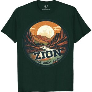 Zion National Park Tee - Retro Scenic Landscape Adventure Shirt  Embrace your wilderness spirit with our Zion National Park Shirt! This Vintage Style National Park Shirt takes you back in time with its Retro Scenic Landscape Tee design. Perfect for the adventurous soul as Outdoor Recreation Clothing, each Hiking Themed Apparel is a unique Zion Travel T-shirt and a fantastic Retro Park Souvenir Tee. Enjoy nature’s majesty in our Nature Inspired Scenic Tee. Take home your Wilderness Adventure Zion Park Tee now!