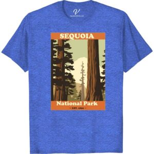 Sequoia National Park T-shirt: Vintage Nature Adventure Wear Embrace your wild side with our Sequoia National Park T-shirt from our Vintage Nature Adventure Wear collection. This eco-friendly outdoor wear complements any forest adventure. A perfect blend of National Park Clothing nostalgia and modern eco adventure, it's more than just a souvenir, it's your next hiking story.