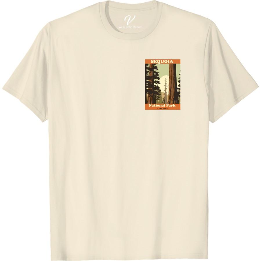 Sequoia National Park T-shirt: Vintage Nature Adventure Wear Embrace your wild side with our Sequoia National Park T-shirt from our Vintage Nature Adventure Wear collection. This eco-friendly outdoor wear complements any forest adventure. A perfect blend of National Park Clothing nostalgia and modern eco adventure, it's more than just a souvenir, it's your next hiking story.