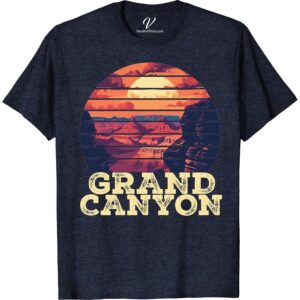 Grand Canyon Sunset Tee - Retro Adventure T-shirt for Travelers Evoke the majesty of desert skies with our Grand Canyon Sunset Tee! An essential traveler's t-shirt to amplify your vacation adventure. This retro adventure t-shirt is not just any sunset t-shirt, it doubles as a stunning Grand Canyon vacation souvenir. Love adventure apparel? You'll adore our retro travel, Grand Canyon retro tee.